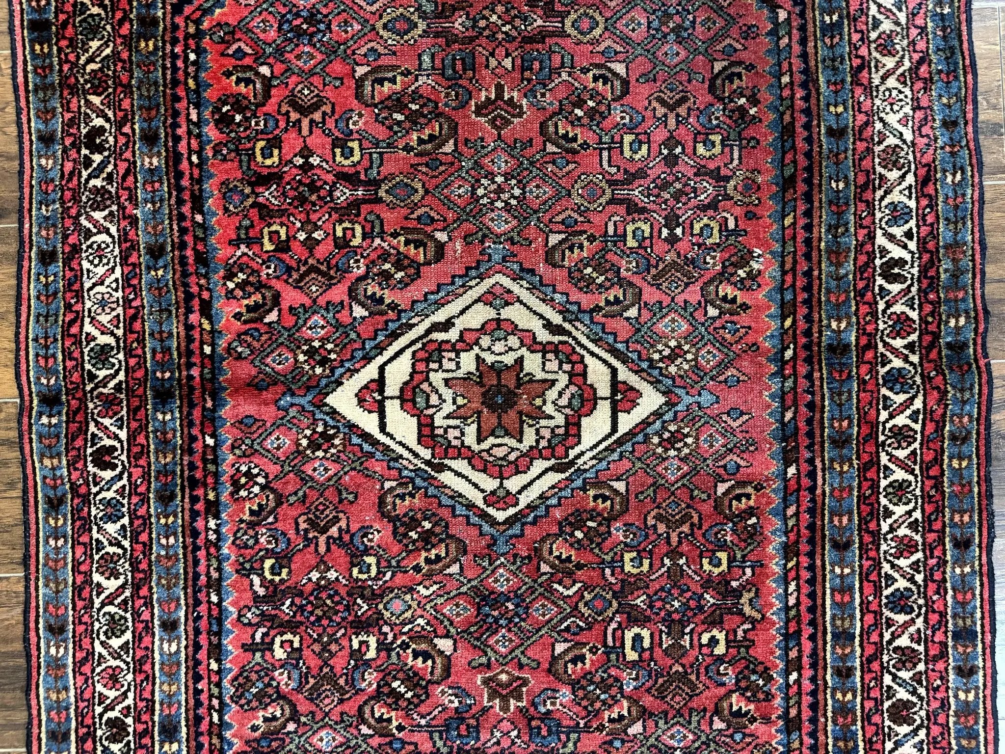 Antique Persian Tribal Rug 3.6 x 5, Hamadan Angelas Rug by Jewel Rugs