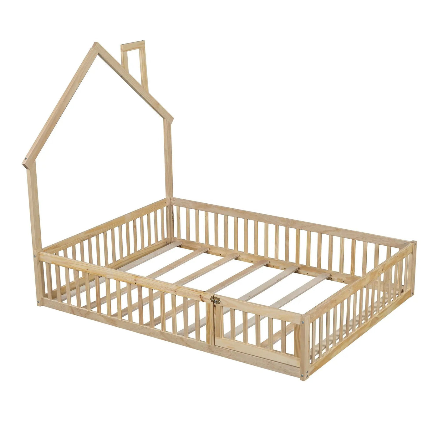 House Platform Bed With Guardrail by HouseOfZazla
