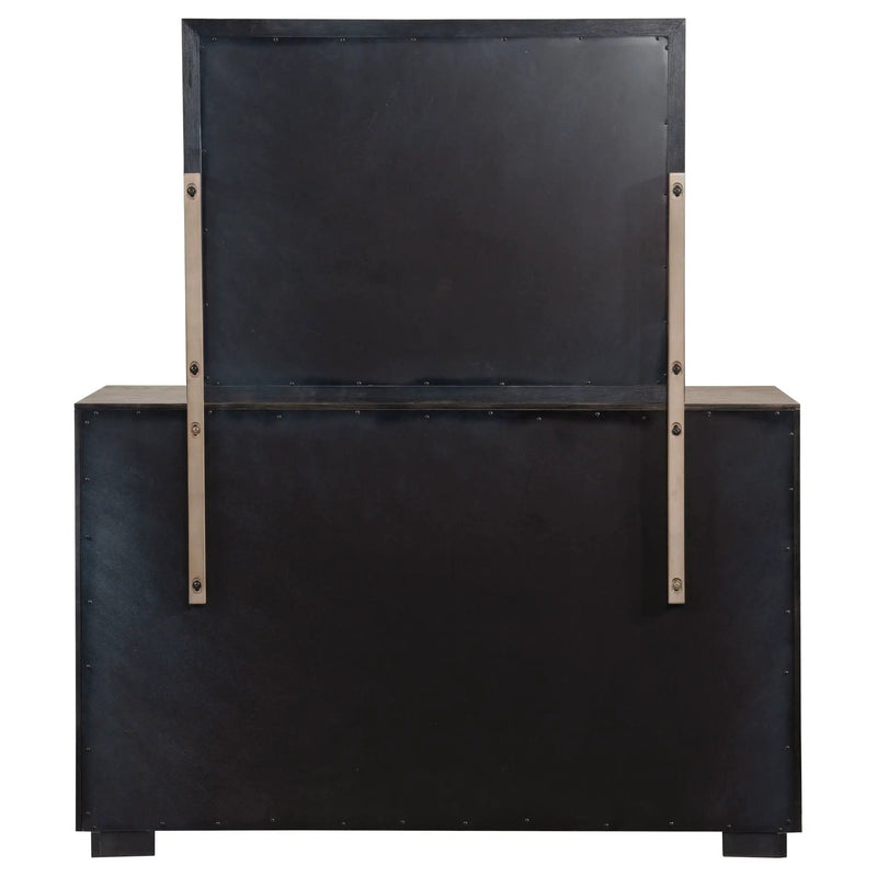 Kenora 6-drawer Dresser and Mirror Barley Brown by Unique Piece Furniture