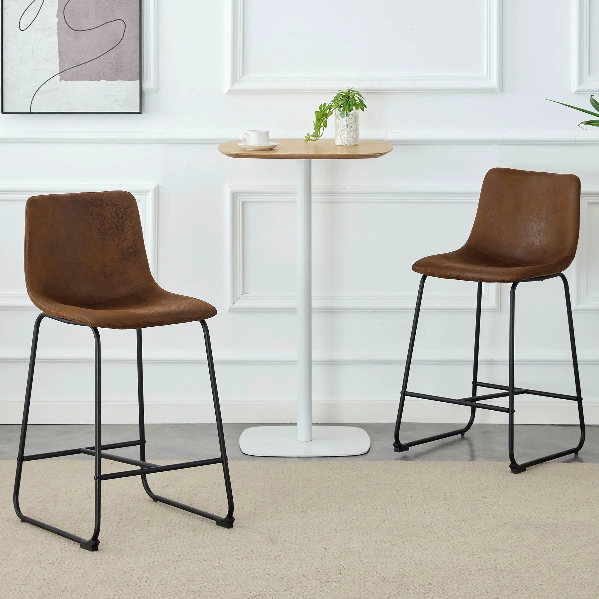 Retro Bar Chairs, Comfortable Stools (Set of 2) by HouseOfZazla