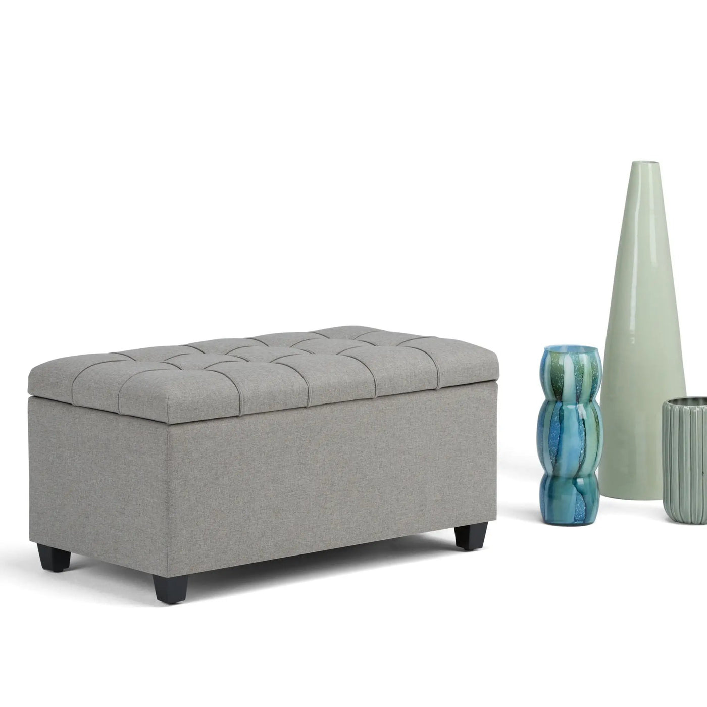 Sienna - Upholstered Storage Ottoman Bench by HouseOfZazla
