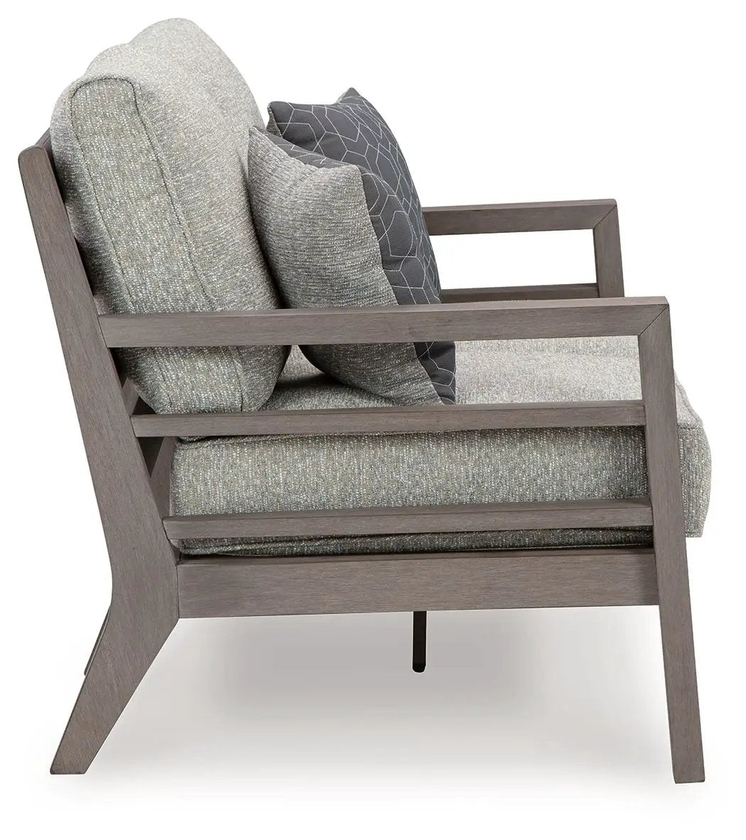 Hillside Barn - Loveseat W/Cushion - Gray / Brown by Unique Piece Furniture