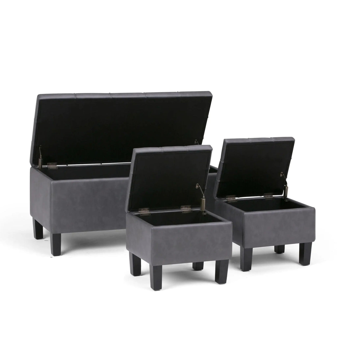Dover - 3 Piece Storage Ottoman Contemporary Design by HouseOfZazla