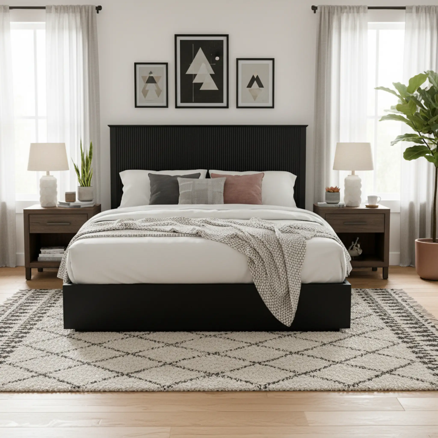 Stylish King Size Bed Frame by HouseOfZazla