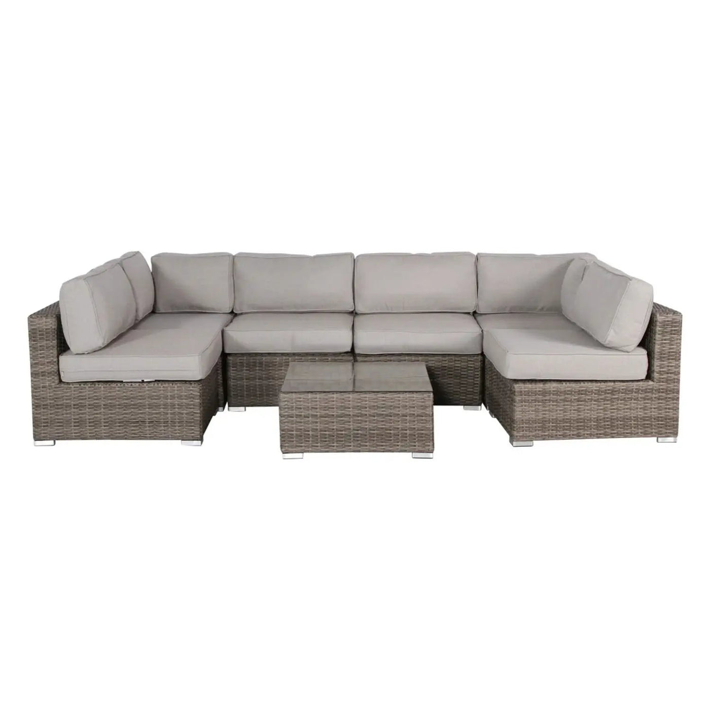 Seating Set With Cushions Handcrafted Wicker Design by HouseOfZazla