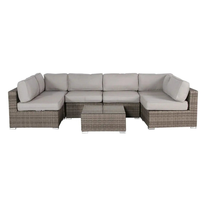 Seating Set With Cushions Handcrafted Wicker Design by HouseOfZazla
