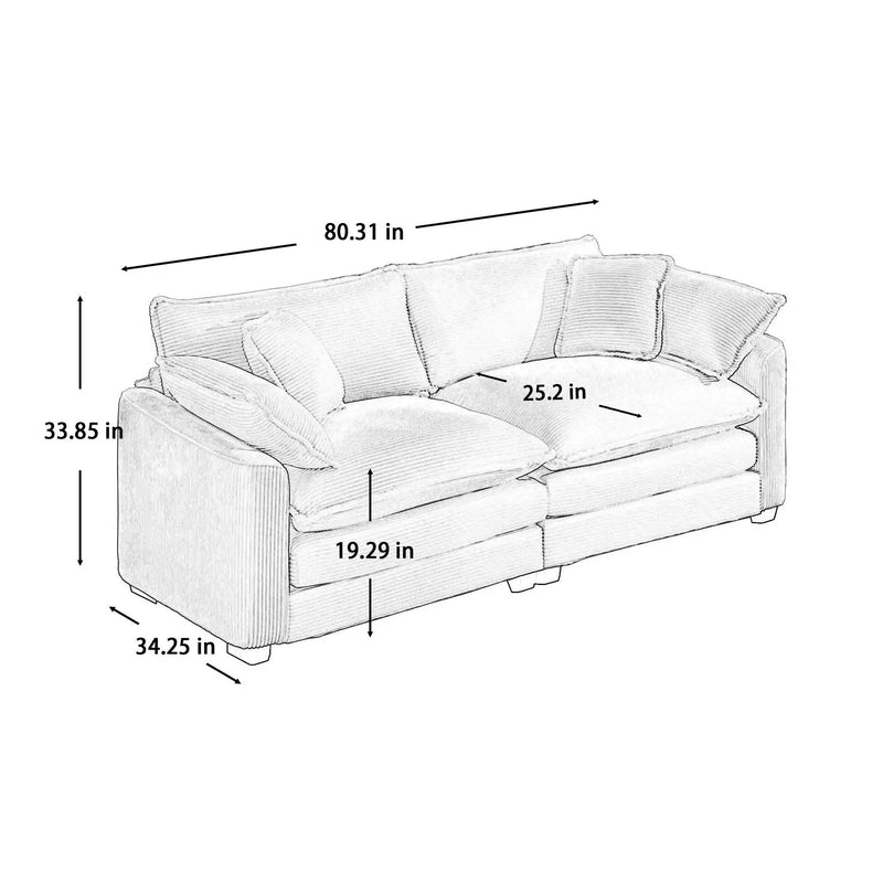 Elegant Oversized Sectional Sofa Set With Deep Seats And Flexible Layout by HouseOfZazla
