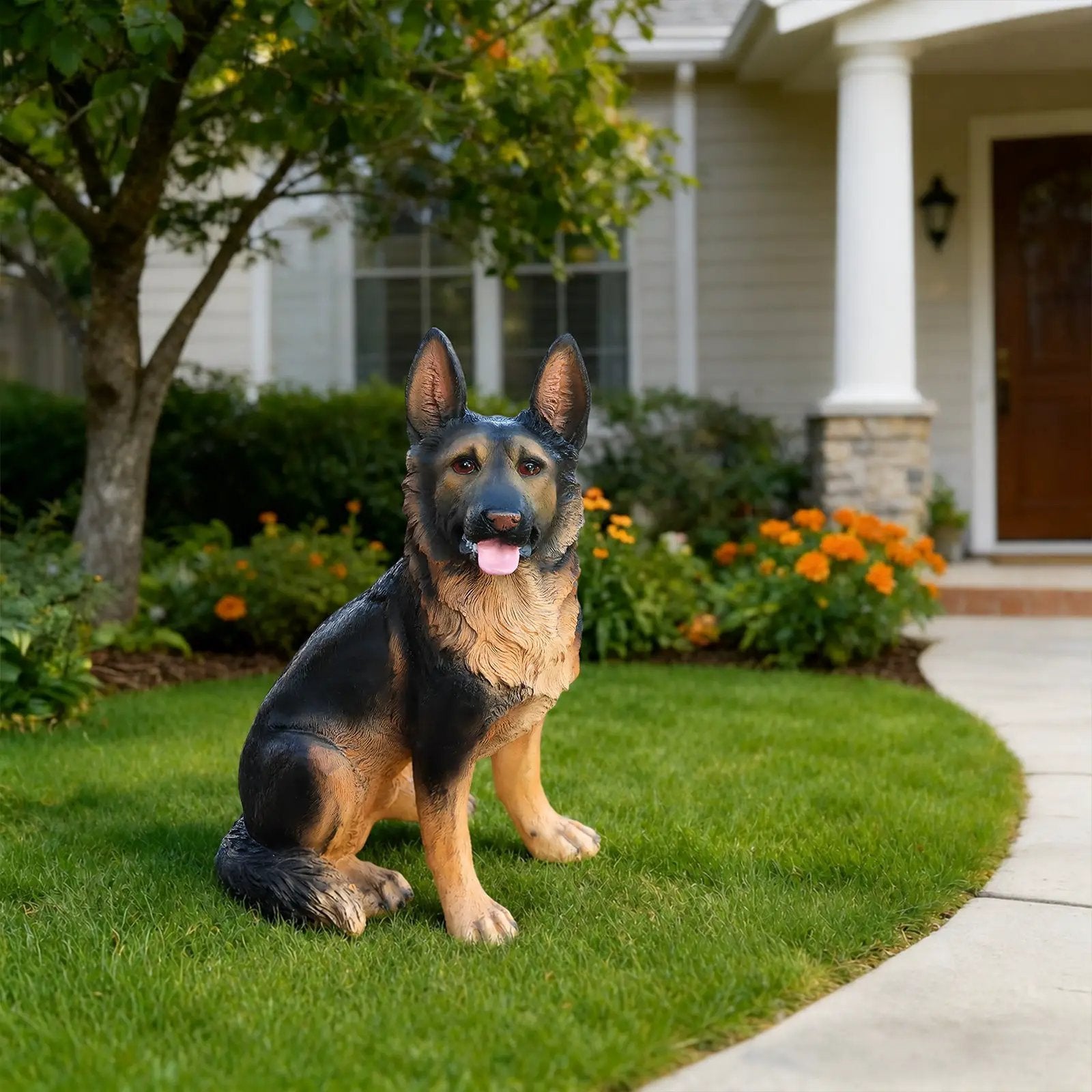 Outdoor Dog Statues German Shepherd Dog Statue for Garden by HouseOfZazla
