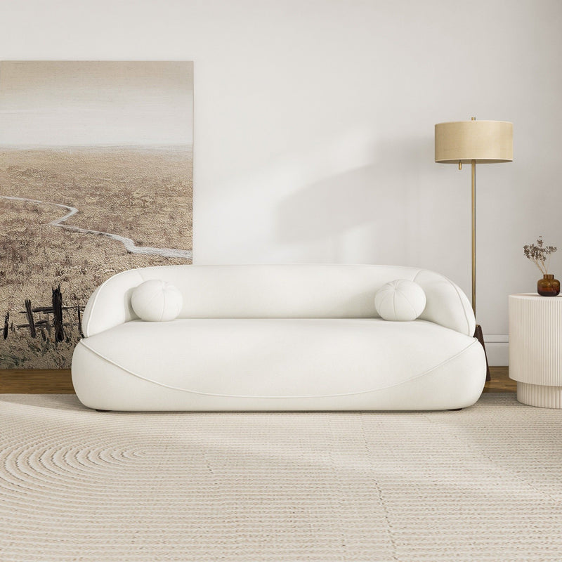 Boucle Sofa with Stain-Resistant Upholstery - Beige, photo 5 of 11