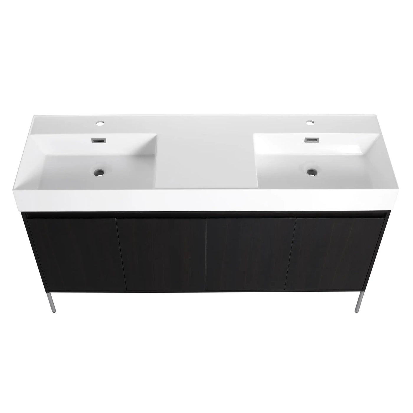 Freestanding Bathroom Vanity With Resin Sink And Storage Cabinet by HouseOfZazla