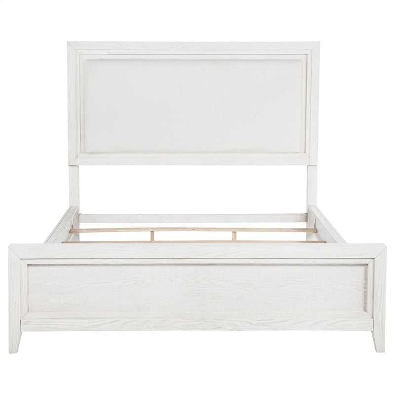 Marielle California King Panel Upholstered Bed Distressed White by Unique Piece Furniture