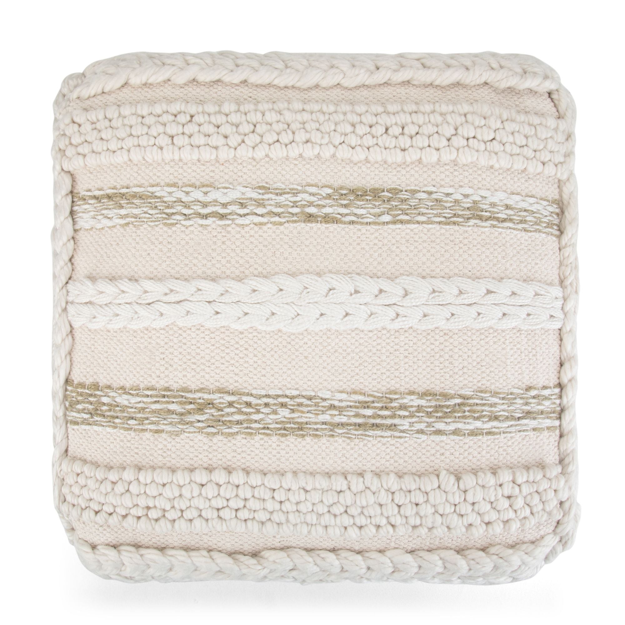Sommer - Handcrafted Square Pouf by HouseOfZazla
