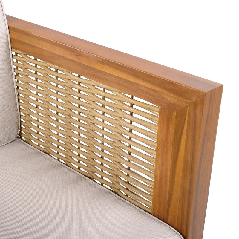 Outdoor Club Chair With Wicker Armrest by HouseOfZazla