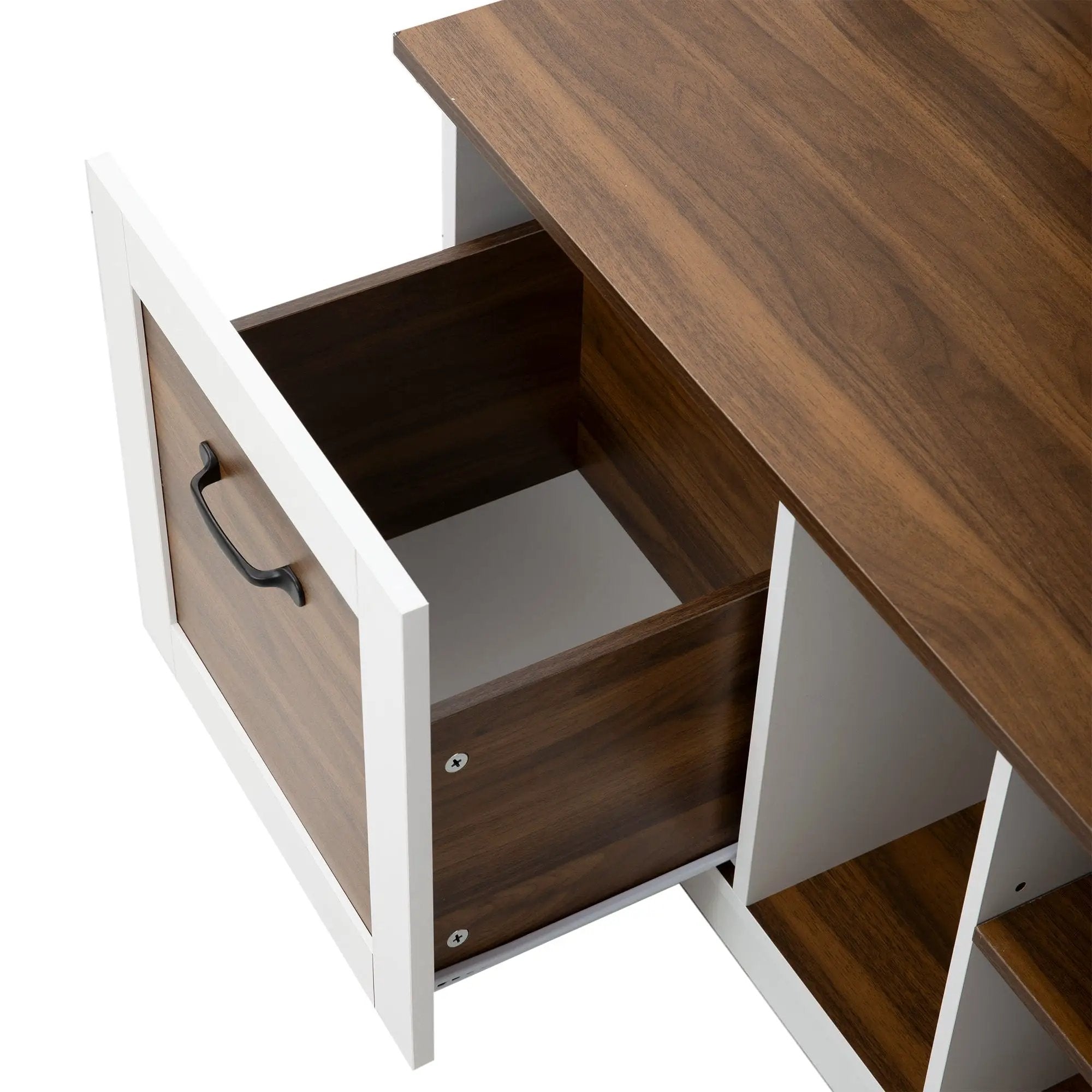 5 In 1 Entryway Bench With Coat Rack, 7 Sturdy Hooks, 2 Spacious Drawers And Adjustable Shelves by HouseOfZazla