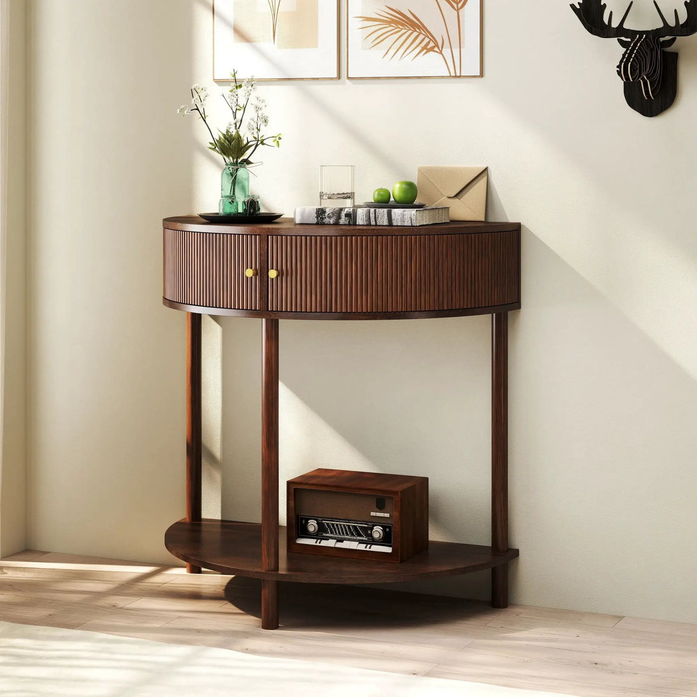 Demi Lune - Console Table With 2 Storage Drawers by Unique Piece Furniture
