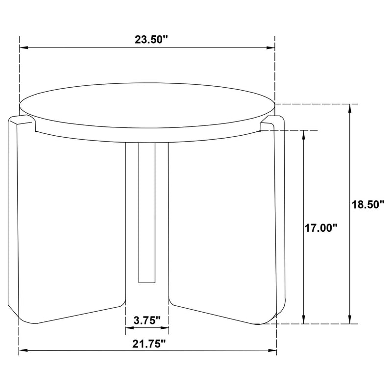 Cordova Round Solid Wood End Table Black by Unique Piece Furniture