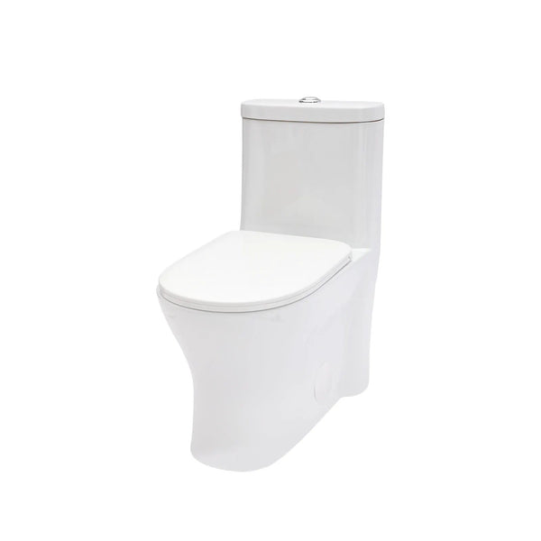 1 Piece Toilet For Bathroom, Dual Flush 1.22/1.6 Gpf, Soft Closing Seat - White