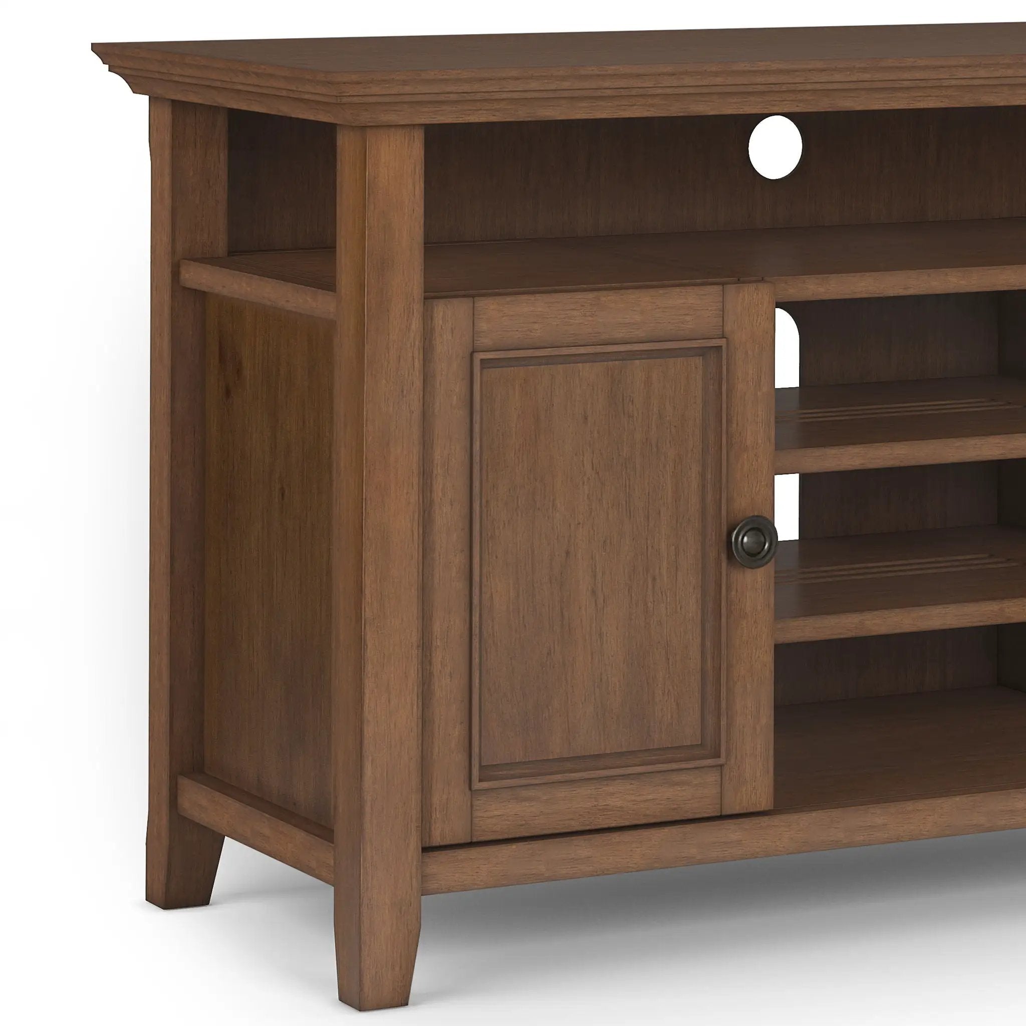 Amherst - TV Media Stand - Rustic Natural Aged Brown by Unique Piece Furniture