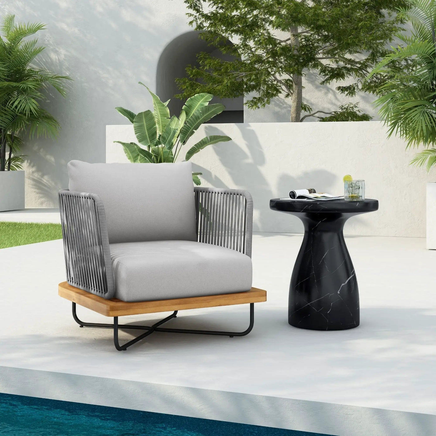 Lucca Outdoor Acacia Wood Chair by HouseOfZazla