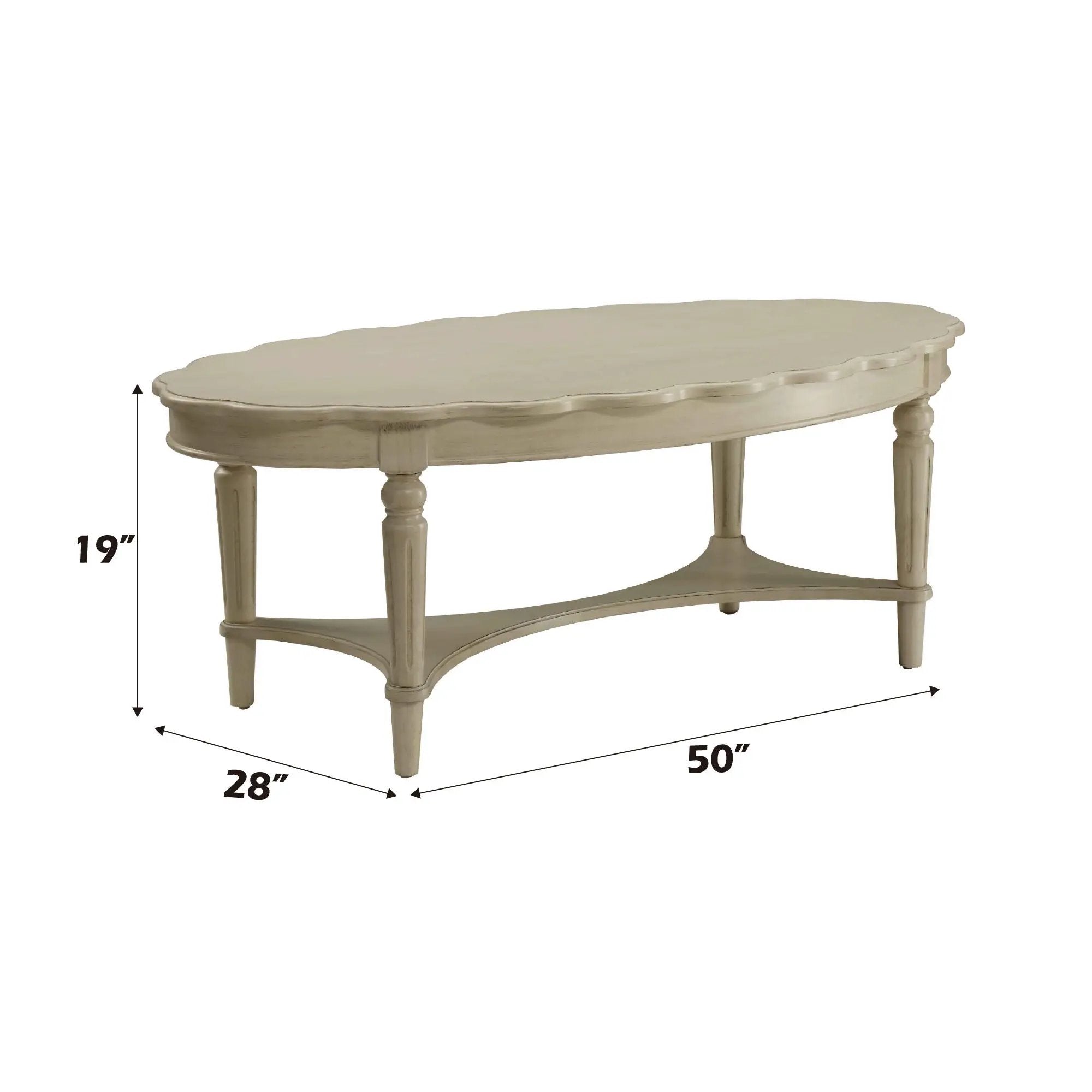 Fordon - French Antique Coffee Table - Ivory by Unique Piece Furniture