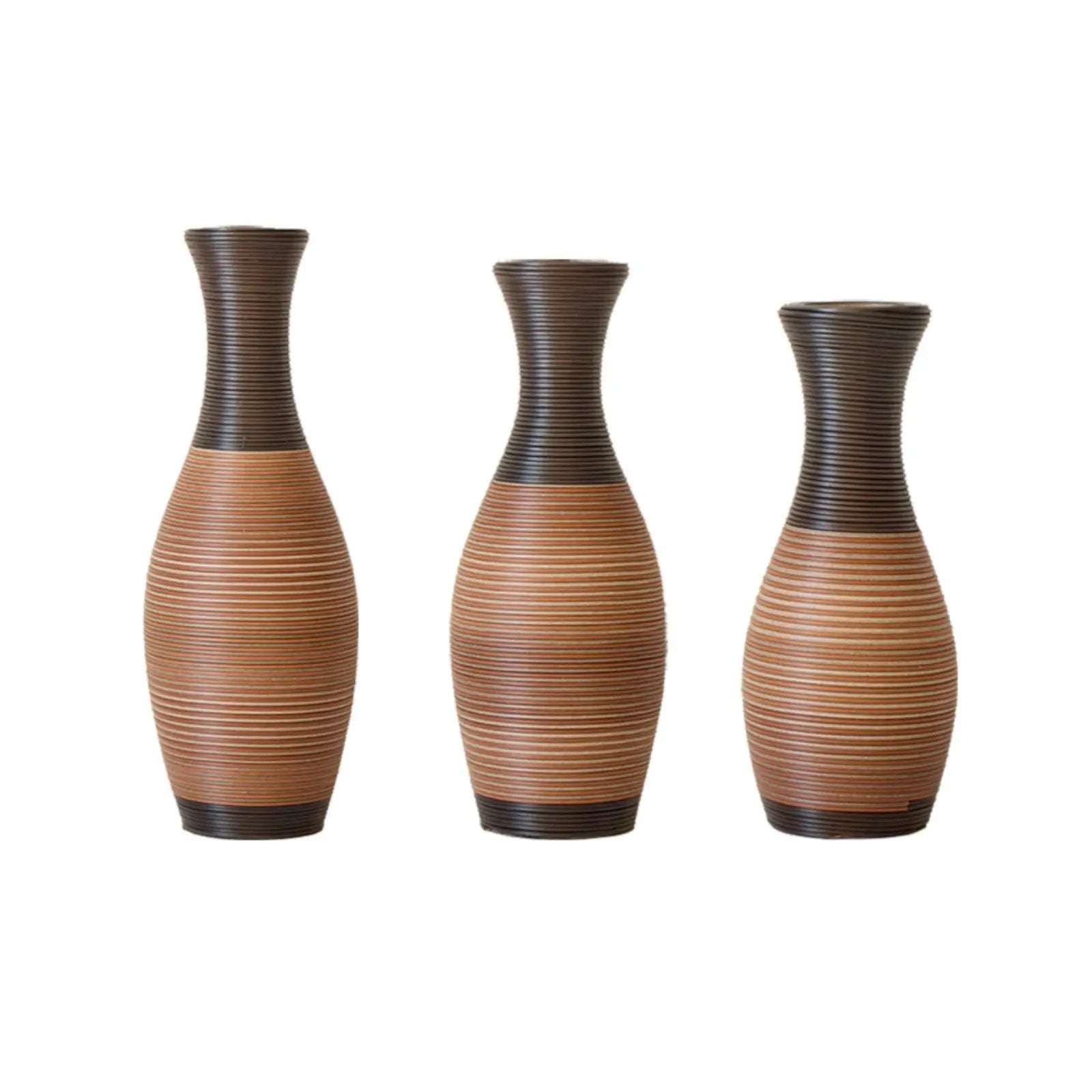 Designer Floor Vases, Large Vases For Home Decor Flooring (Set of 3) by HouseOfZazla