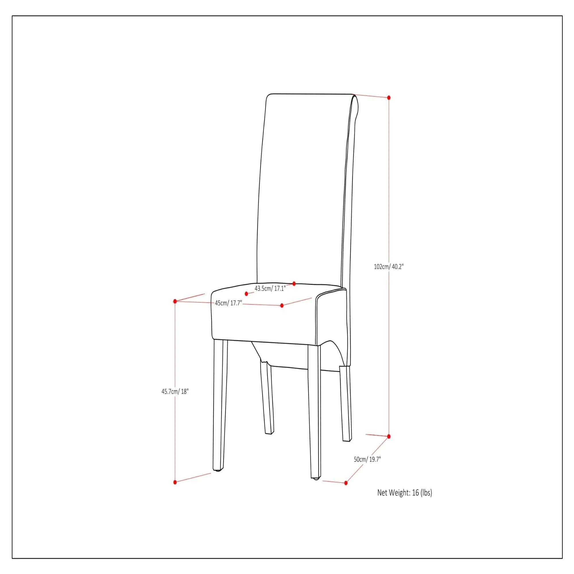 Avalon - Deluxe Parson, Dining Chair (Set of 2) by HouseOfZazla