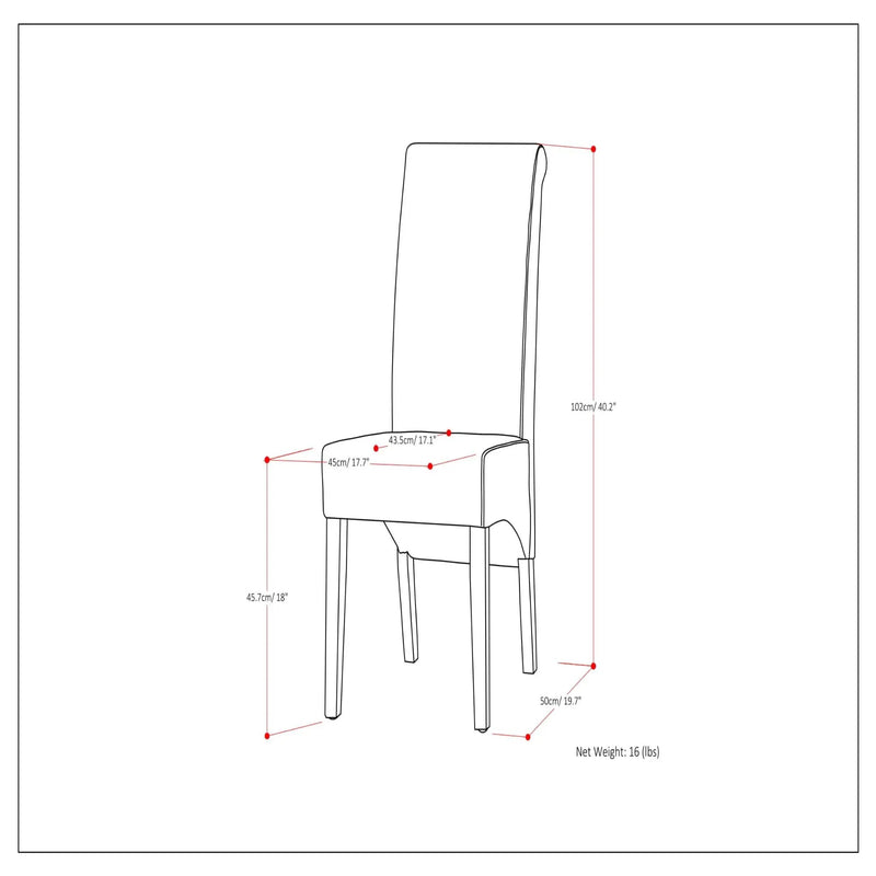 Avalon - Deluxe Parson, Dining Chair (Set of 2) by HouseOfZazla