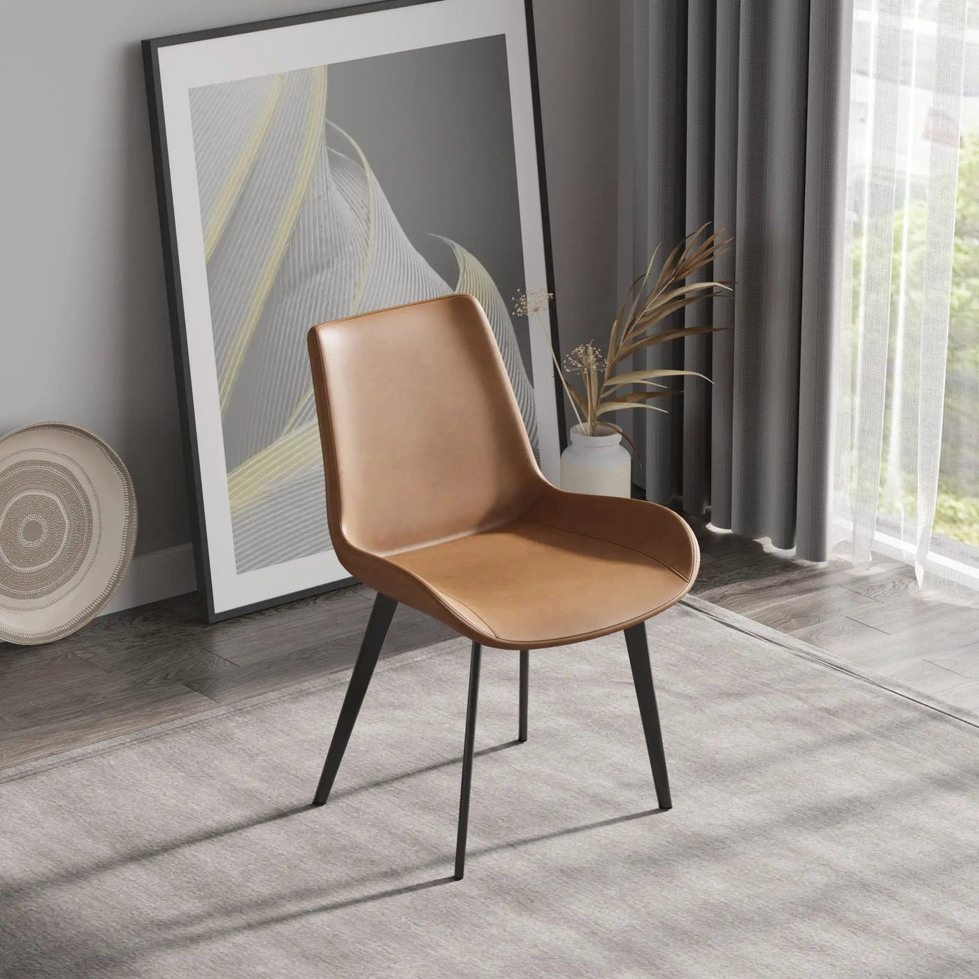 Modern Dining Chair Living Room Metal Leg Dining Chair (Set of 2) by Unique Piece Furniture