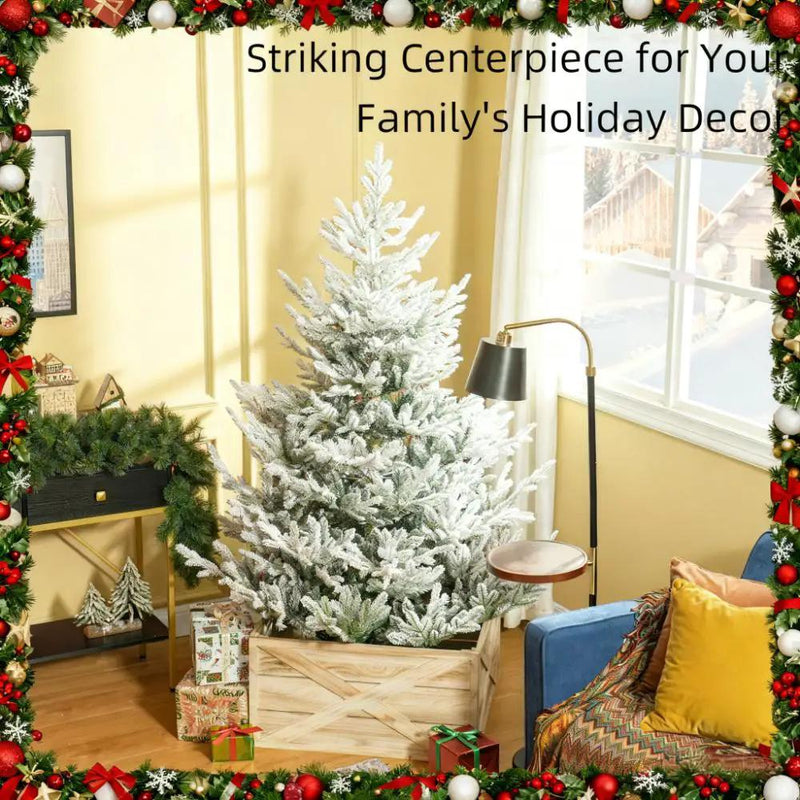 Flocked Hinged Christmas Tree by HouseOfZazla