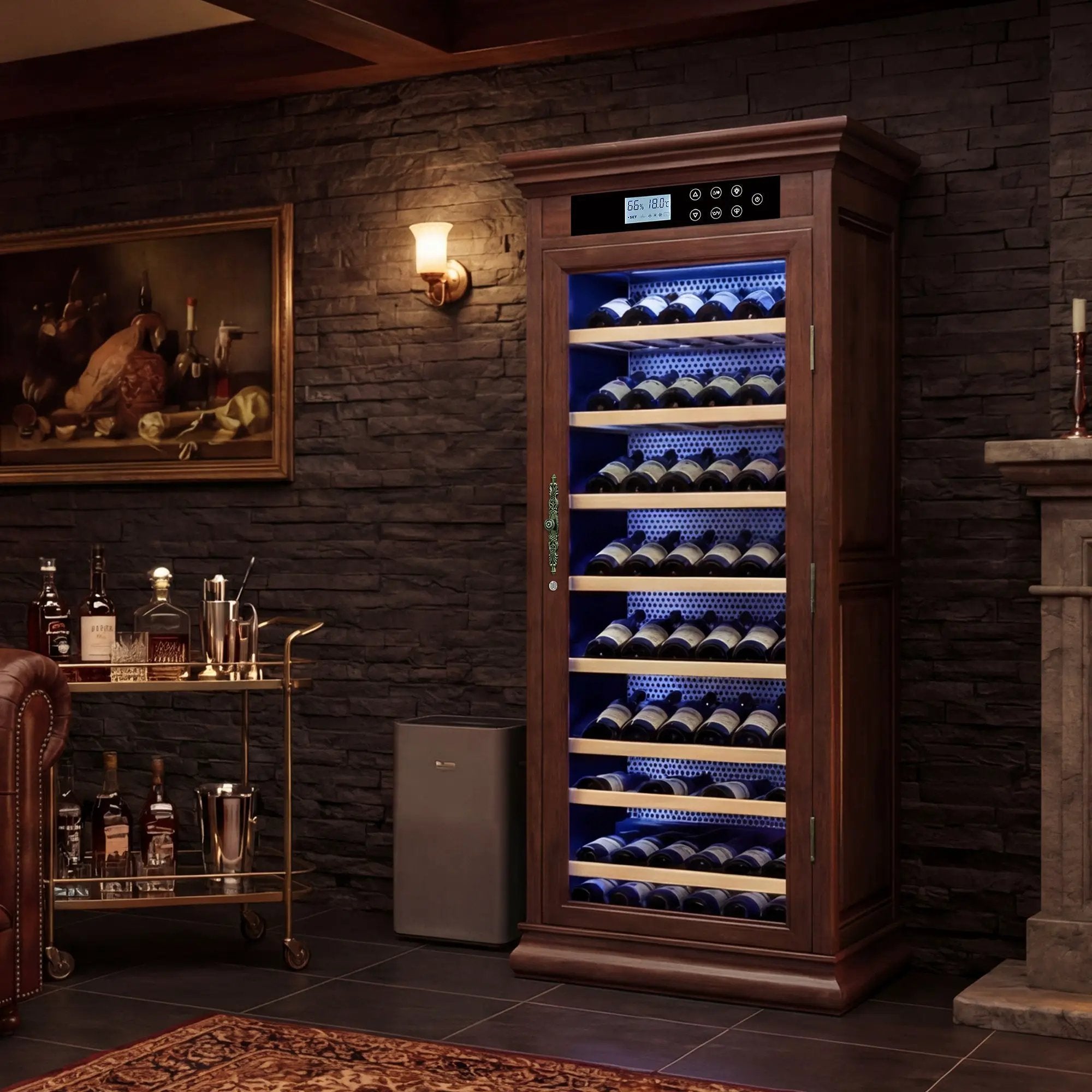 Temperature Control Professional Wooden Refrigerated Wine Cabinet by HouseOfZazla