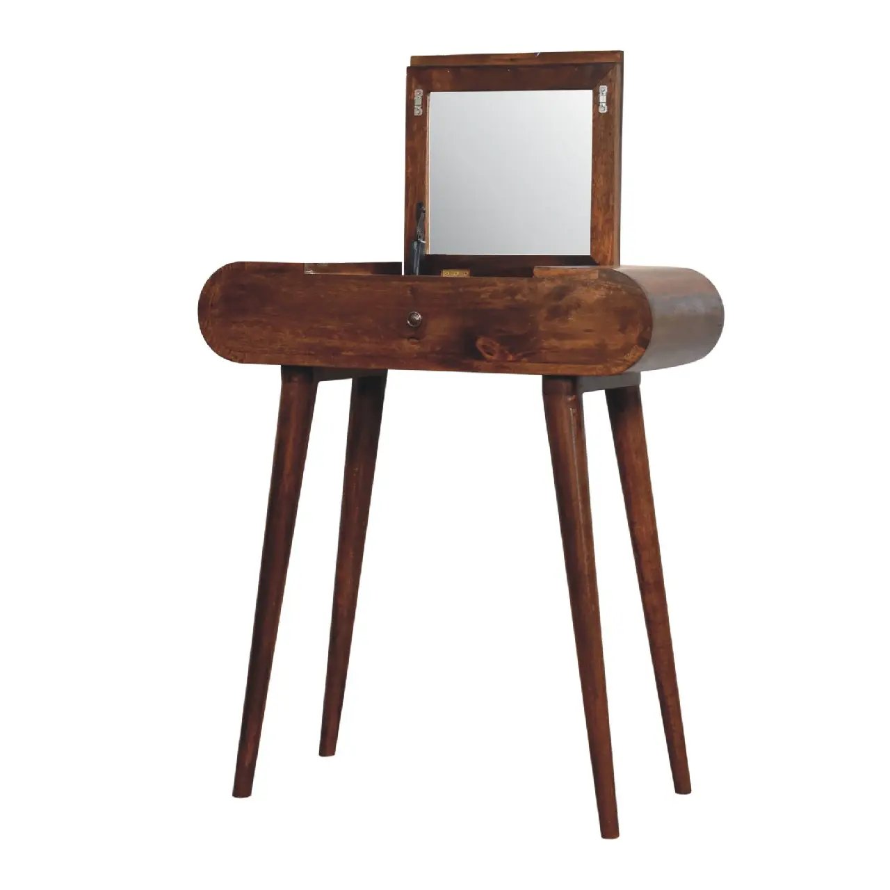 Solid Wood Mini Round Chestnut Fold Vanity by HouseOfZazla