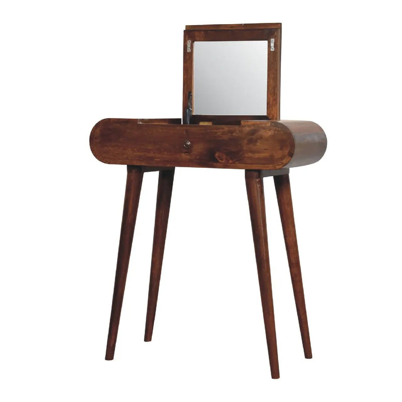 Solid Wood Mini Round Chestnut Fold Vanity by HouseOfZazla