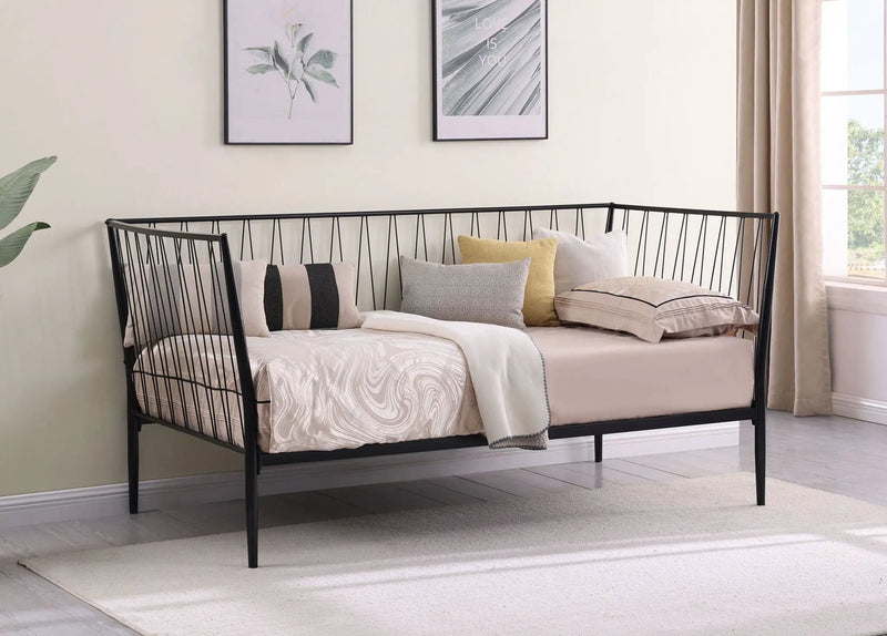 Richland Metal Twin Daybed Bed Frame Matte Black by Unique Piece Furniture