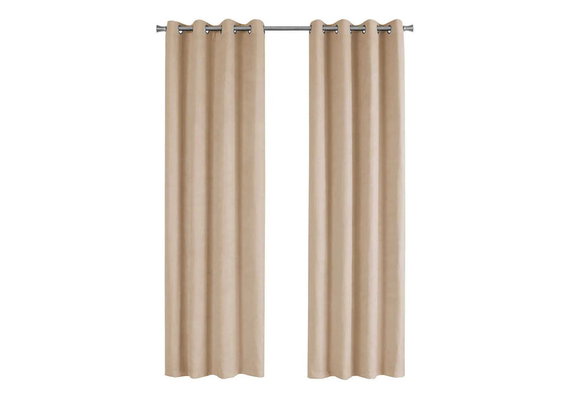2 Pieces Set, Curtain Panel, Room Darkening, Grommet by Unique Piece Furniture