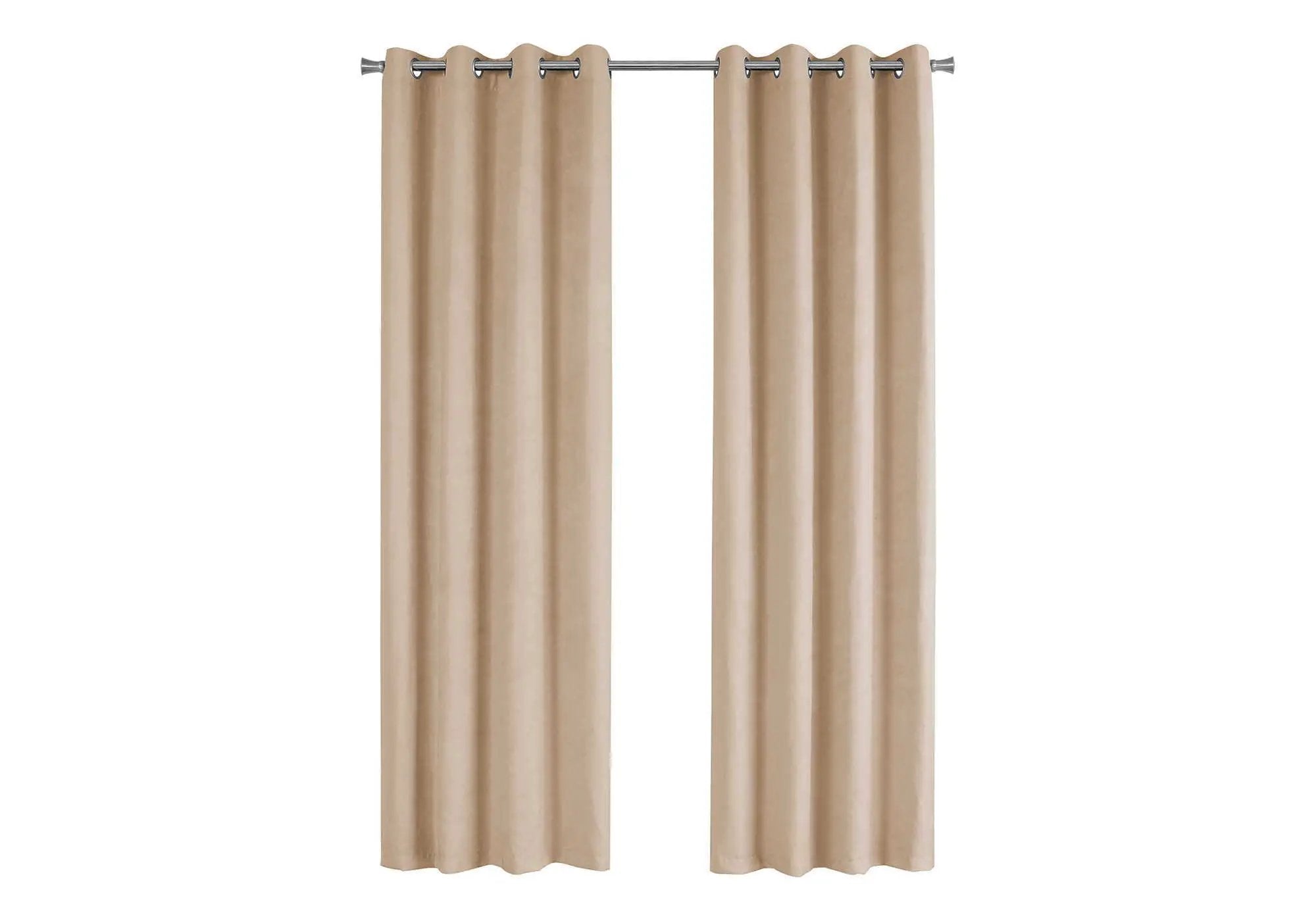 2 Pieces Set, Curtain Panel, Room Darkening, Grommet by Unique Piece Furniture