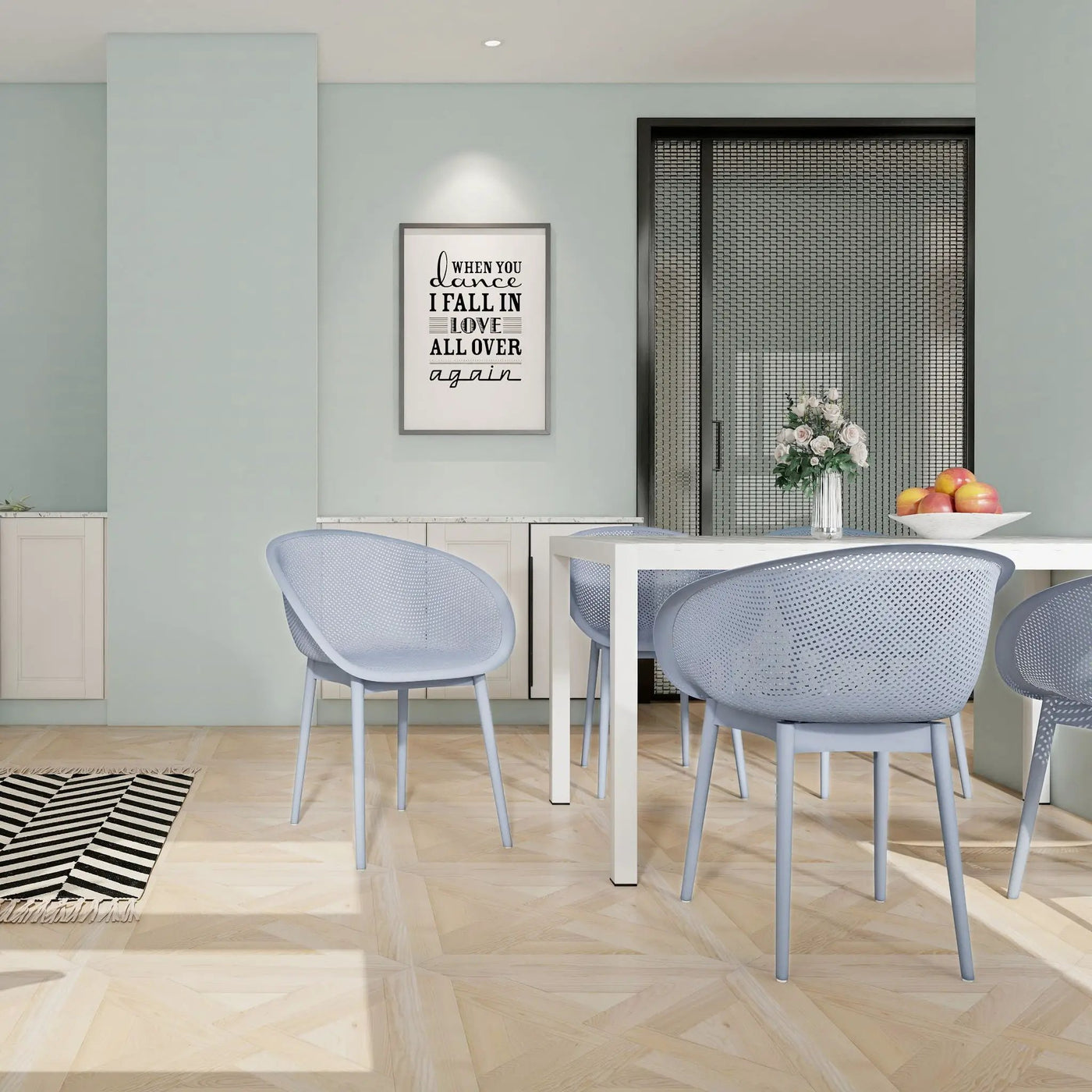 2 Piece Durable Single Chair With Hollow Out Design by HouseOfZazla