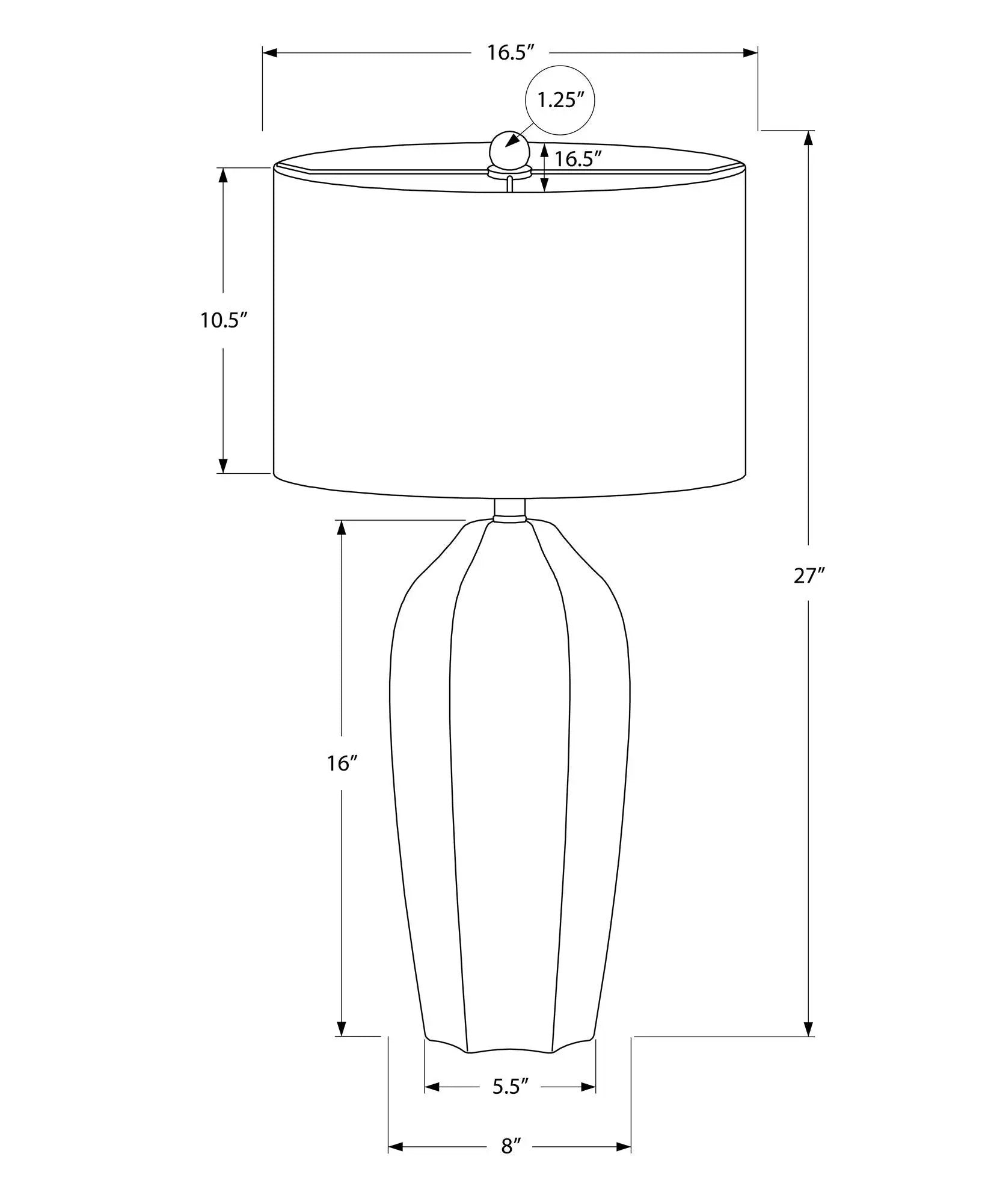 Modern Lighting, Table Lamp - Cream by Unique Piece Furniture
