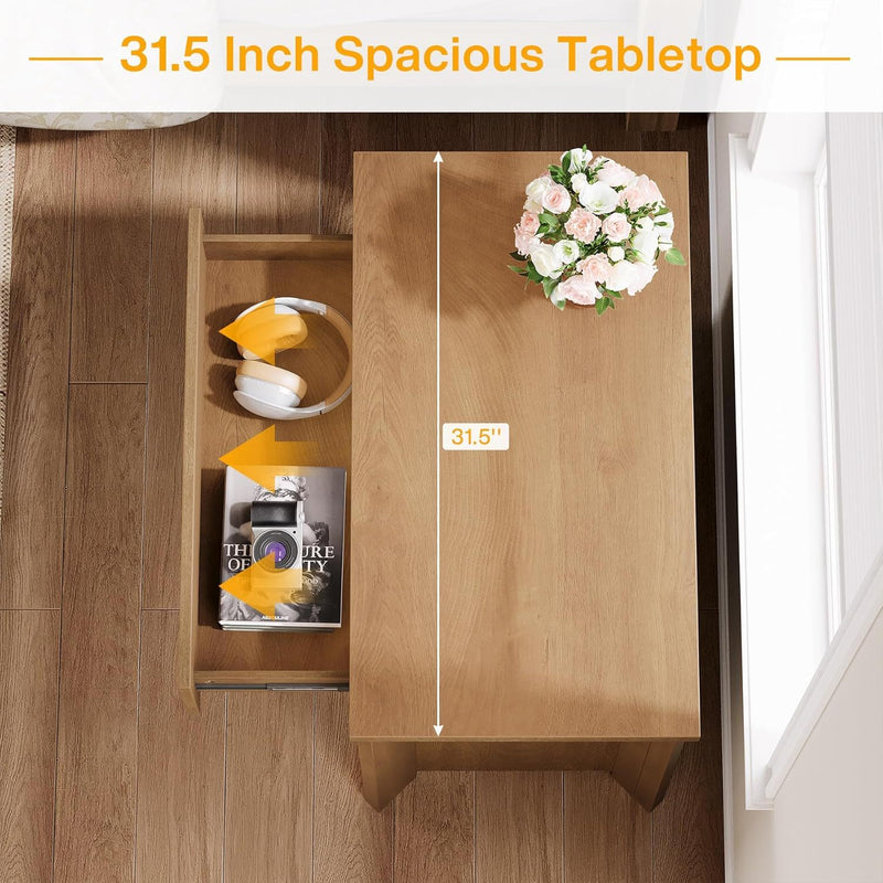 Nightstand With 3 Drawers, Bedside Table, Compact Storage - Brown by HouseOfZazla