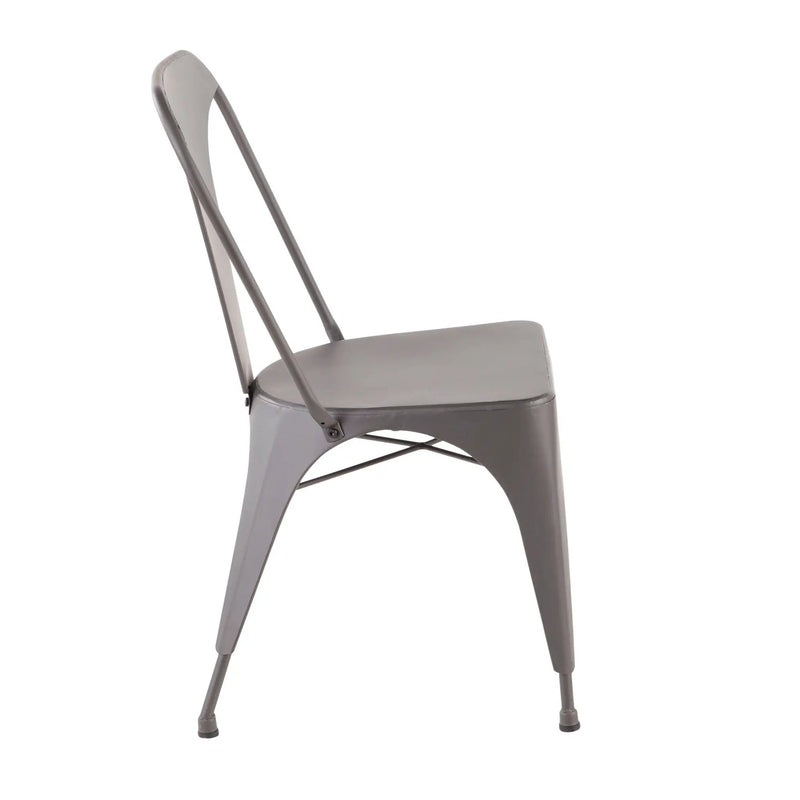 Austin - Industrial Dining Chair (Set of 2) - Matte Gray by Unique Piece Furniture