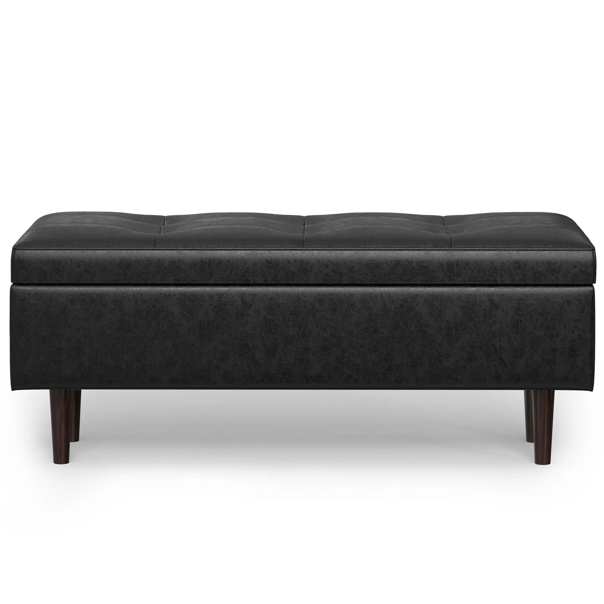Shay - Large Square Coffee Table Storage Ottoman Mid-Century Style by Unique Piece Furniture