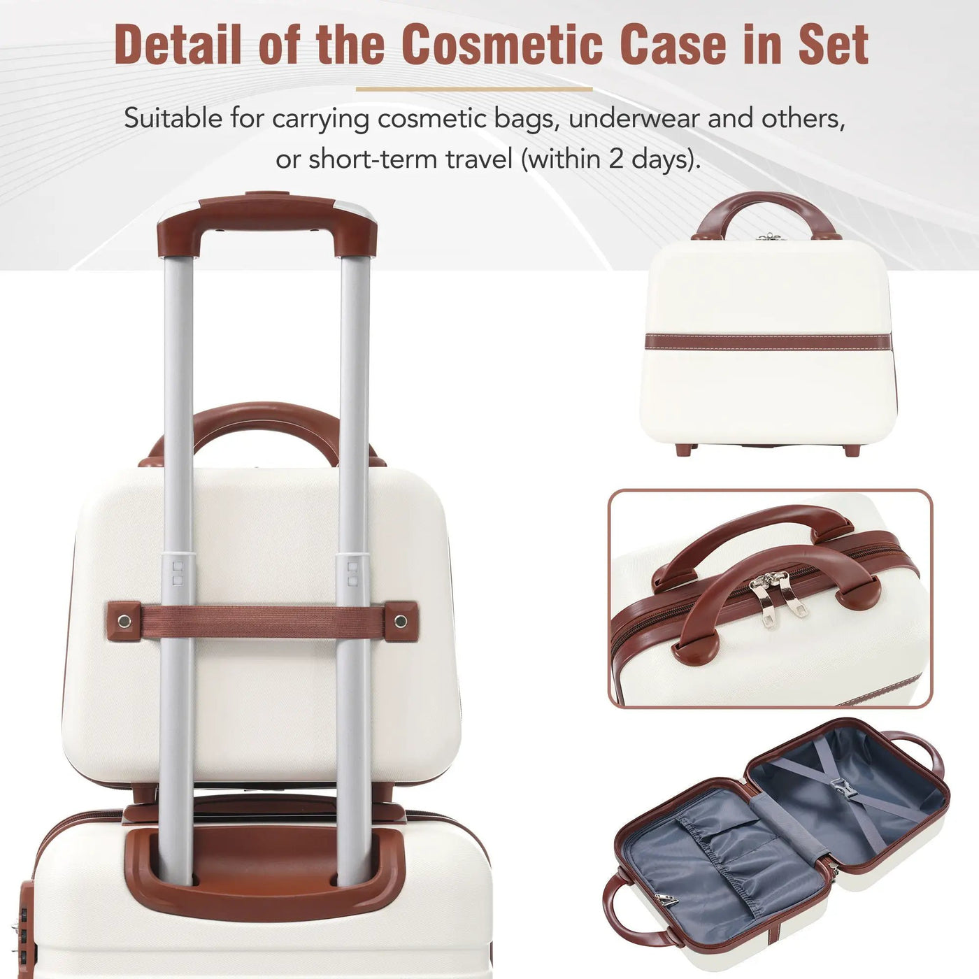 Hardshell Luggage Sets 3 Pieces 20" / 24" Luggages And Cosmetic Case Spinner Suitcase With Tsa Lock Lightweight by HouseOfZazla