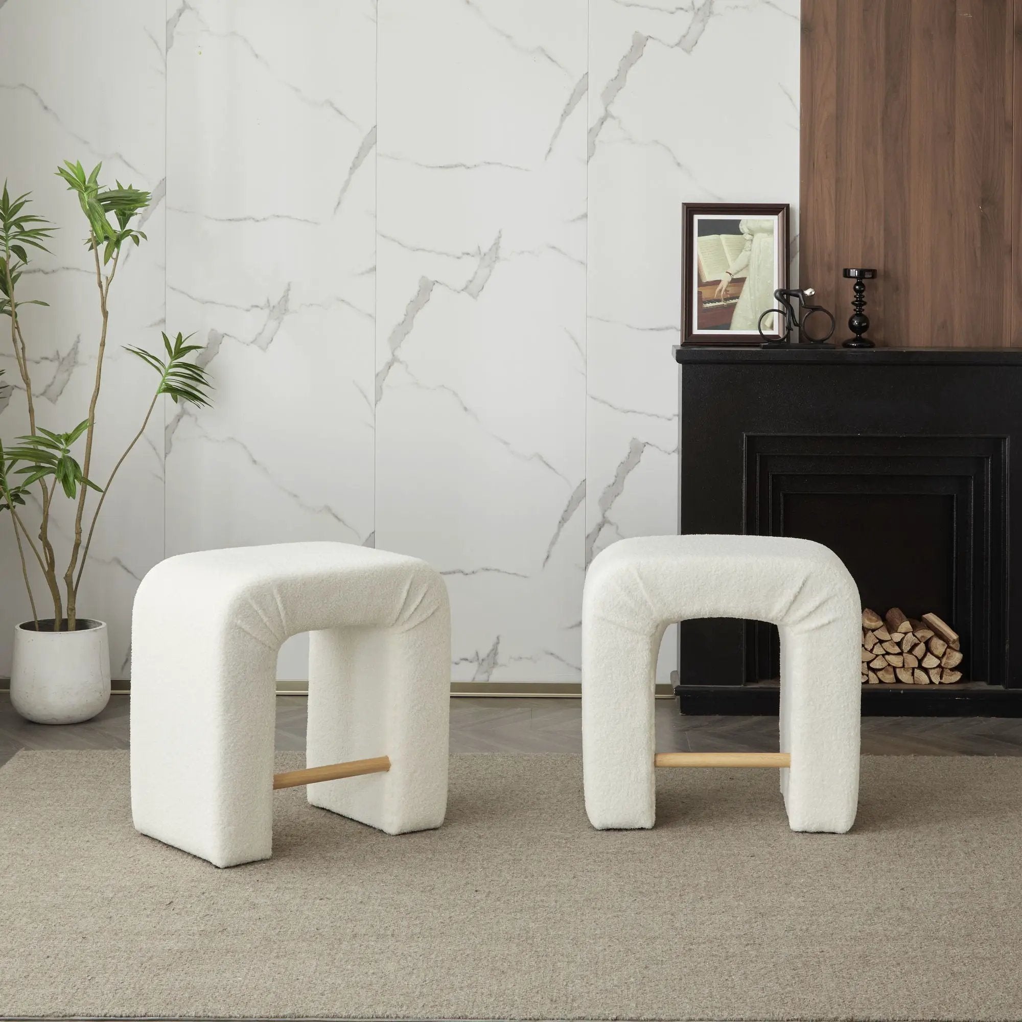 Boucle Stool (Set of 2) by HouseOfZazla