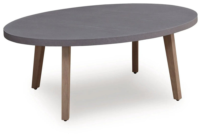 Harmony Headlands - Oval Cocktail Table - Natural / Gray by Unique Piece Furniture