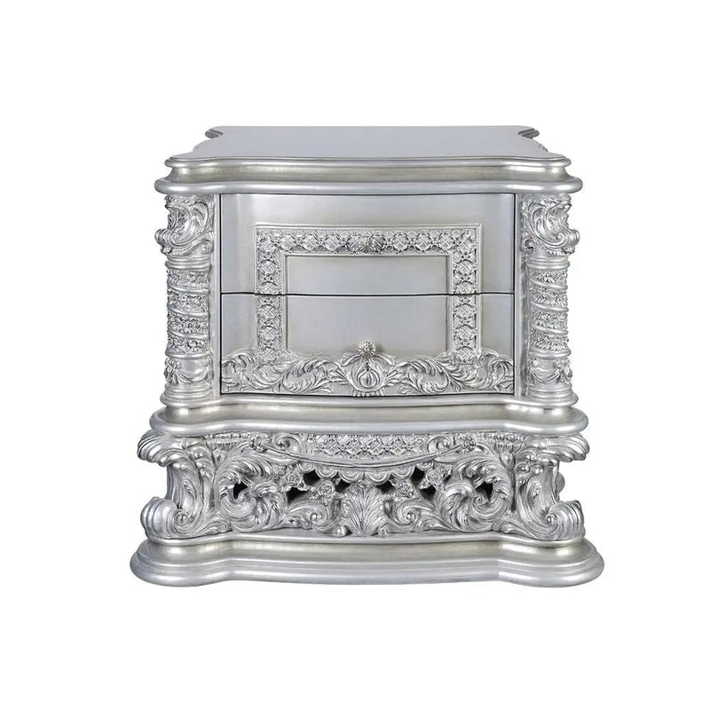 Valkyrie - Nightstand - Antique Platinum by Unique Piece Furniture