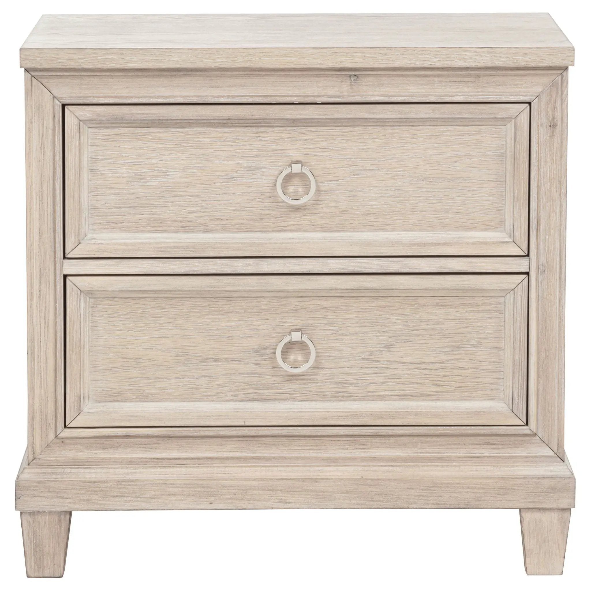 Pembroke 2-drawer Nightstand Bedside Table Washed Oak by Unique Piece Furniture