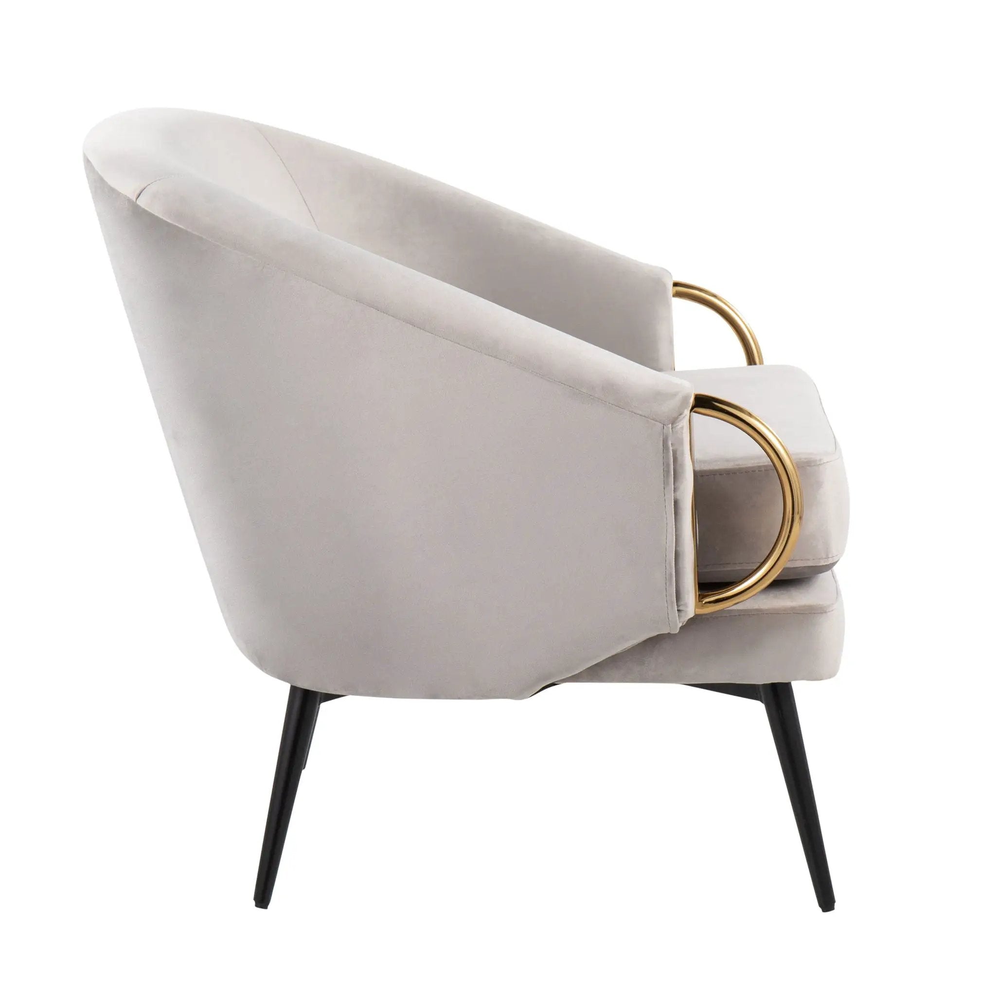 Claire - Contemporary / Glam Chair - Black / Silver by HouseOfZazla