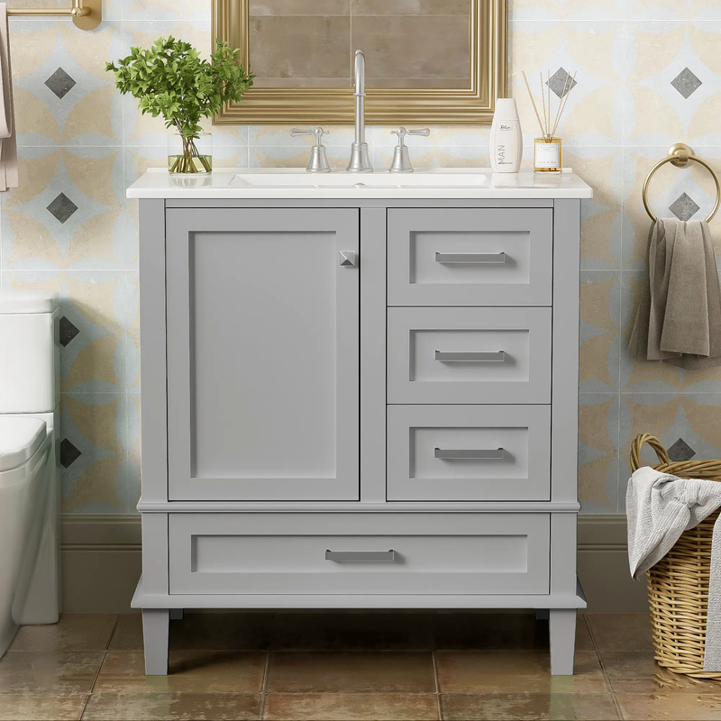 30" Bathroom Vanity with Sink Combo Set by HouseOfZazla