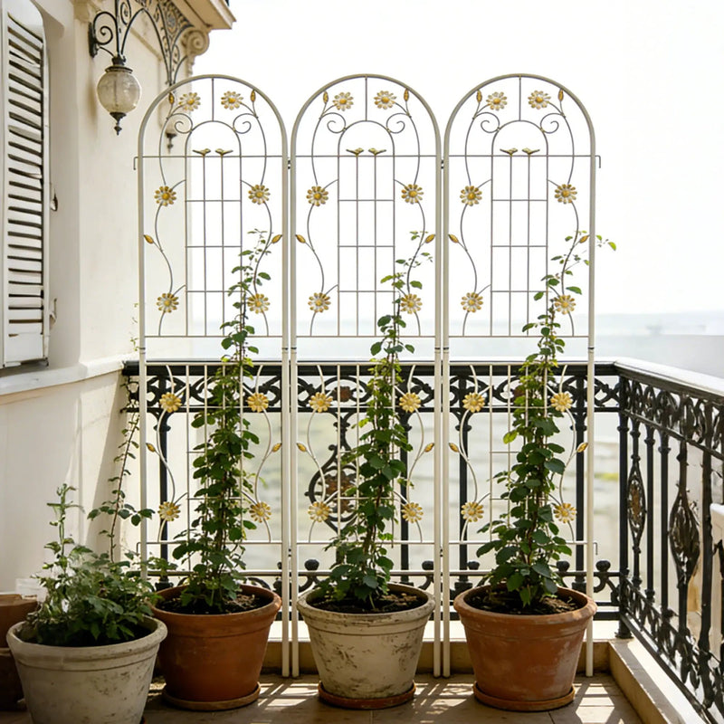 Metal Garden Trellis Rustproof Trellis For Climbing Plant Outdoor Flower Support by Unique Piece Furniture