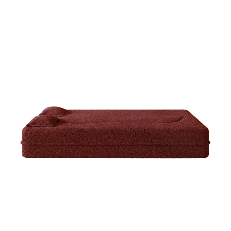 Modern Floor Sleeper Sofa Bed With 2 Pillows, Convertible Twin Size Folding Mattress For Living Room by HouseOfZazla