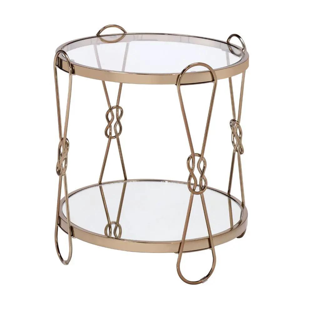 Zekera - End Table - Mirrored & Champagne by Unique Piece Furniture